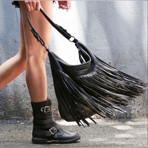 JIMMY CHOO Black Leather Combat Chunky Goth Punk Moto Buckled Boots Size 35